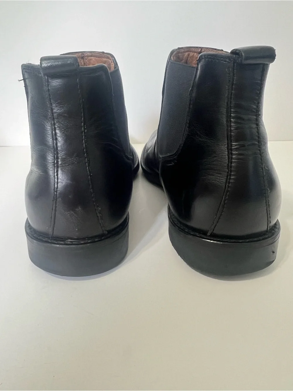 Johnston & Murphy Men’s Black Leather Chelsea Ankle Boots Contemporary Size 10